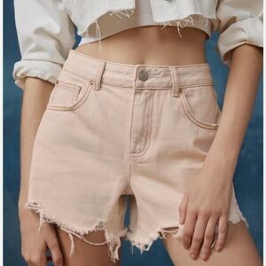 NWT Urban Outfitters A-Line Jean Shorts in Rose Color Size 28